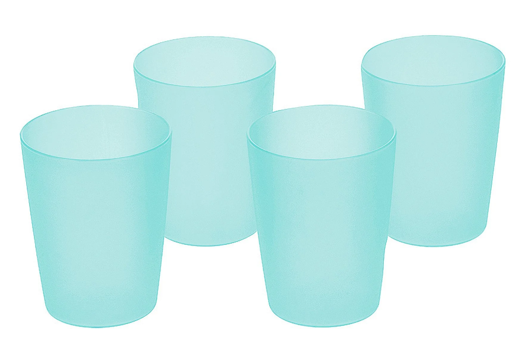 Kindergeschirr-Set Trinkbecher – 4 × 250 ml, Aquamarin
