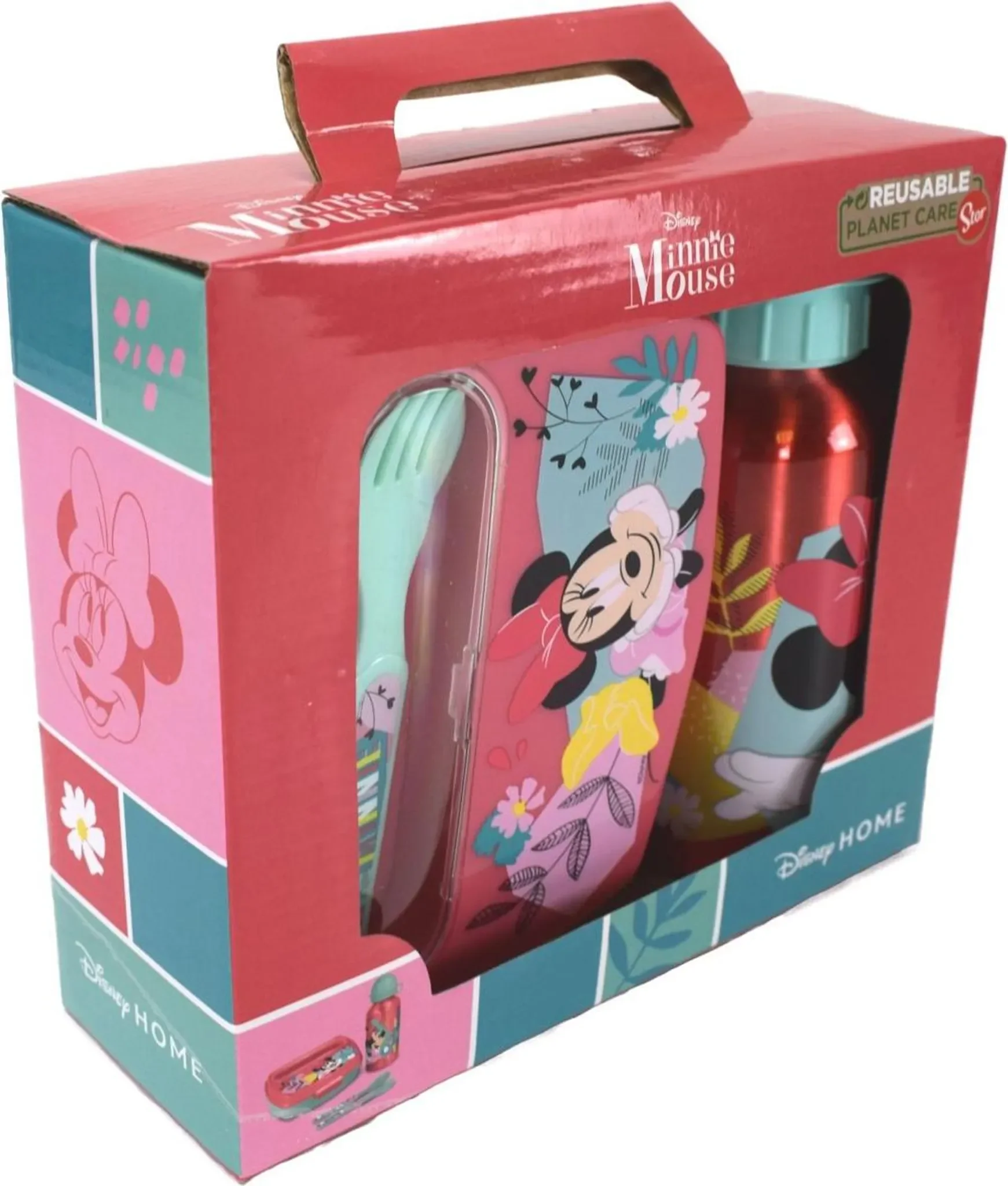 Pausen-Set 2-teilig – Brotdose mit Besteckfach & Aluminium-Trinkflasche