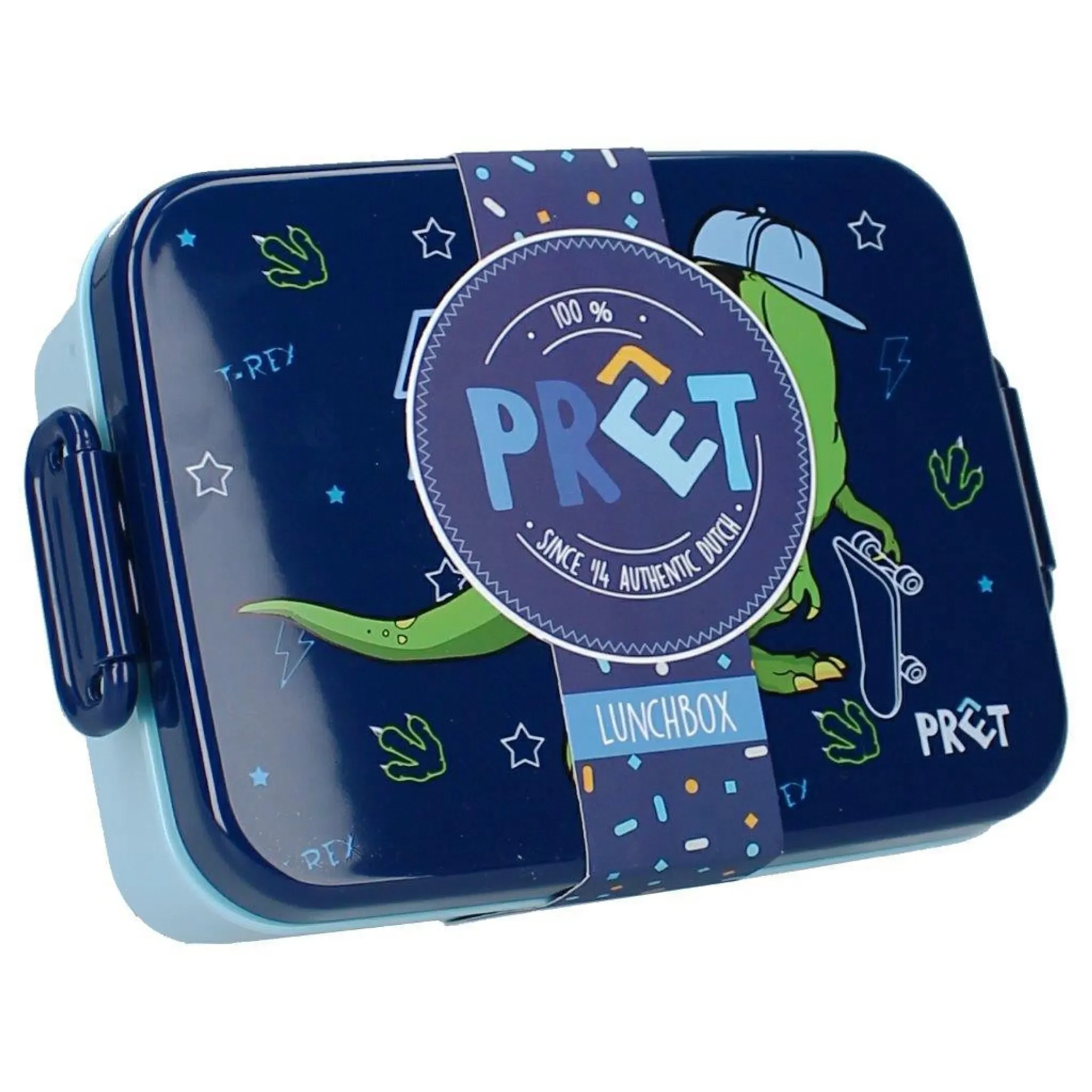 Lunchbox für Kinder – Brotdose mit Dino-Motiv, 2 Fächer