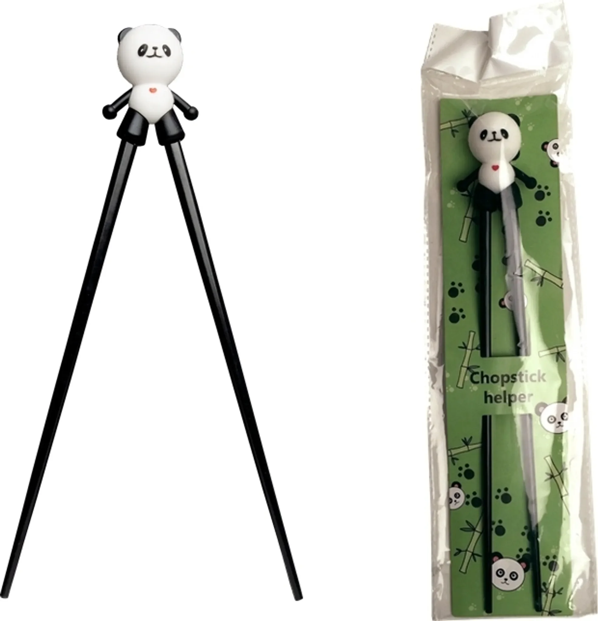 Kinder-Essstäbchen mit Halter – 22 cm, Motiv Panda