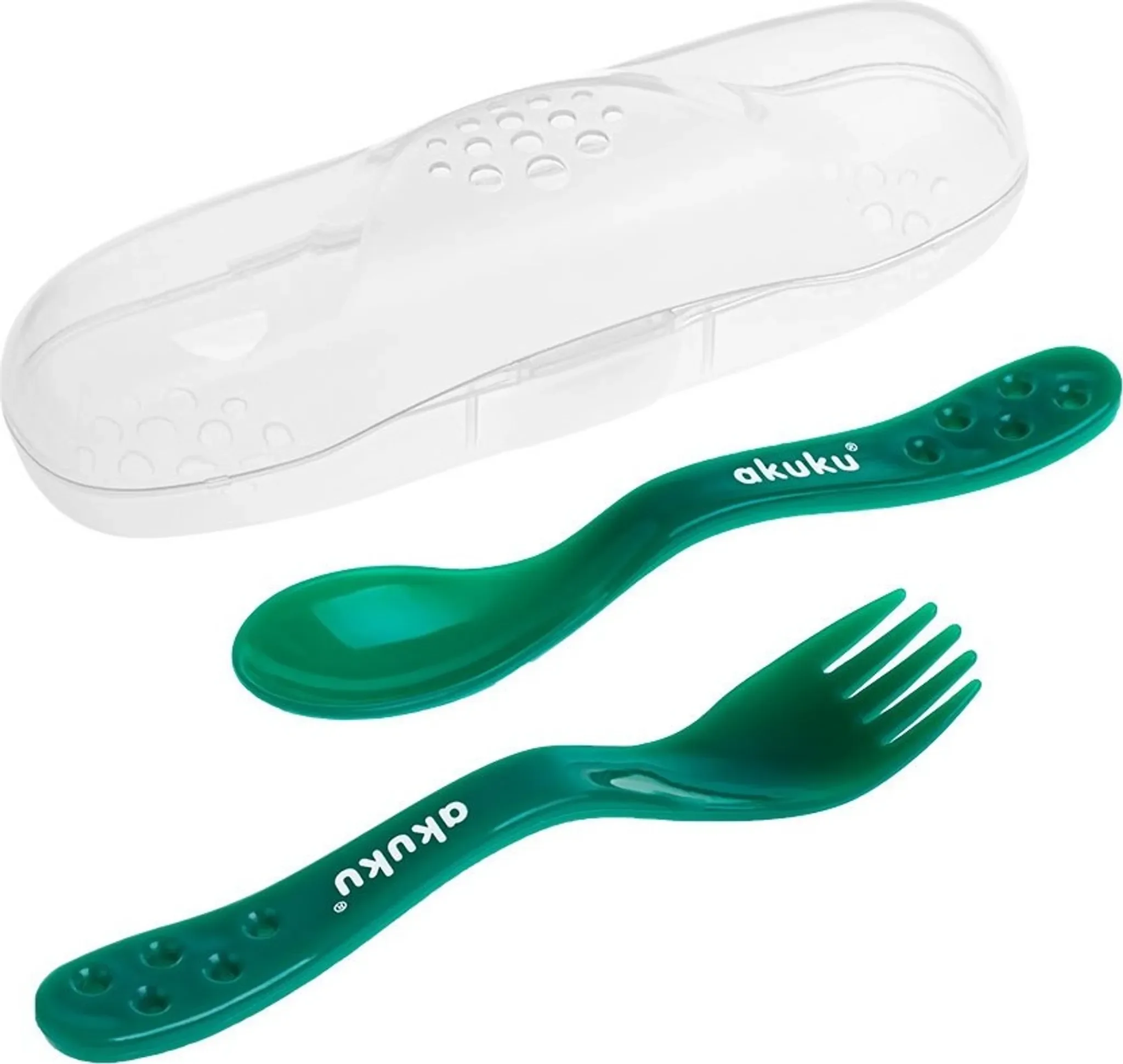 Besteck-Set „Akuku“ im Etui – Grün